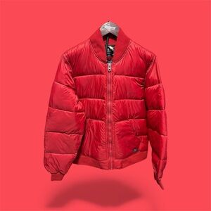 Abercrombie & Fitch Red Puffer Jacket